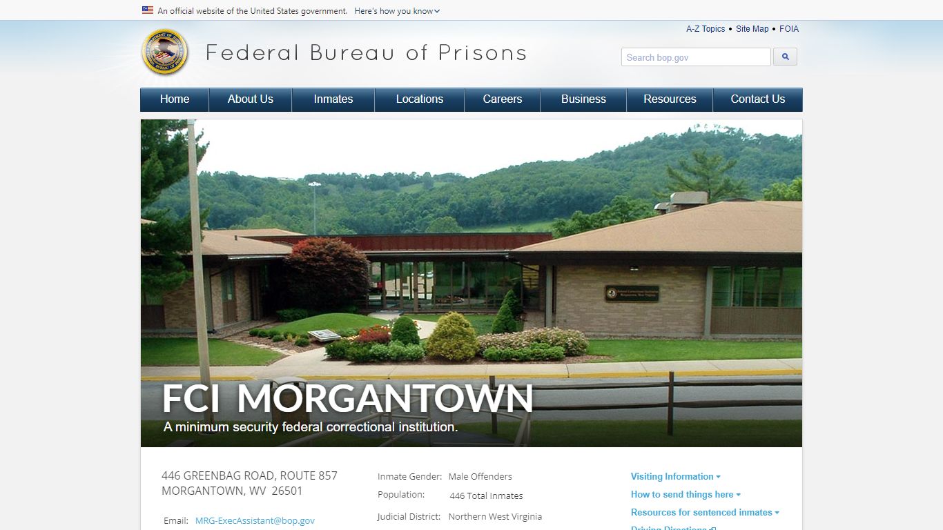 FCI Morgantown - Federal Bureau of Prisons